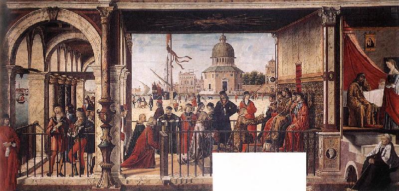 CARPACCIO, Vittore Arrival of the English Ambassadors g Sweden oil painting art